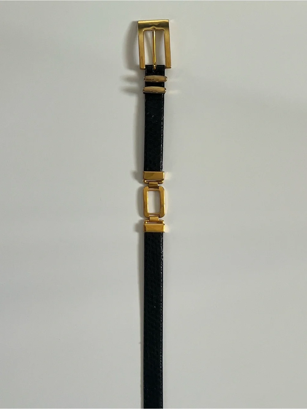 Vintage Leather Skinny Belt